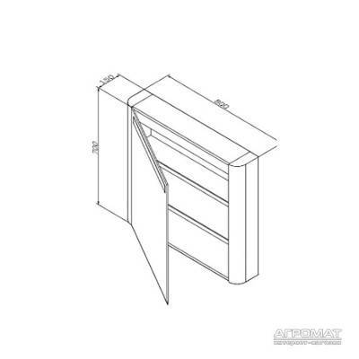 Будкрам купить Sensation Зеркальный шкаф с подсветкой, левый, 80 см Sensation Зеркальный шкаф с подсветкой, левый, 80 см 2