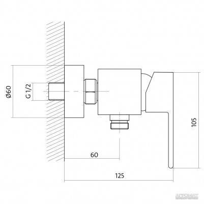 Будкрам купити ELIO S951-032 змішувач для душу ELIO S951-032 змішувач для душу 2