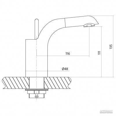 Будкрам купить LUVIO S951-142 смеситель для раковины с донны клапаном CLICK-CLACK LUVIO S951-142 смеситель для раковины с донны клапаном CLICK-CLACK 4