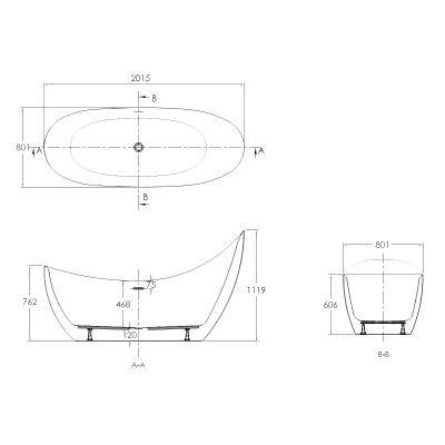 Будкрам купить KATARINA Ванна отдельностоящая 2015*800*1119 KATARINA Ванна отдельностоящая 2015*800*1119 2