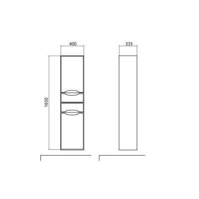 Будкрам купити ВЕНЕЦІЯ Пенал підвісний-40 R, правий з кошиком д/білизни, білий ВЕНЕЦІЯ Пенал підвісний-40 R, правий з кошиком д/білизни, білий 3