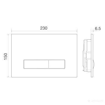 Будкрам купити GLAM OliPure Клавіша подвійного зливу, білий GLAM OliPure Клавіша подвійного зливу, білий 2