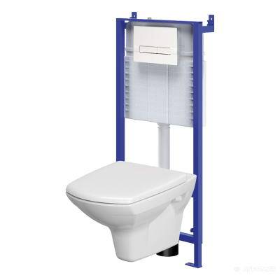 Будкрам купить СЕТ 619 SLIM&SILENT/Унитаз подвесной CARINA CLEAN ON дюропласт lift кнопка ADRIA