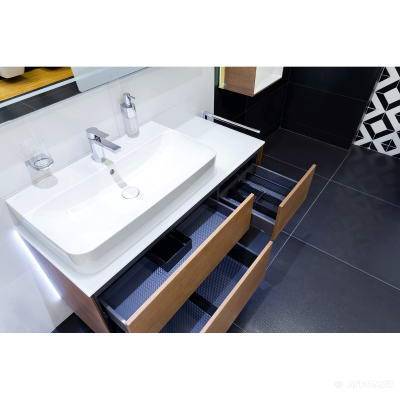 Будкрам купити FINION Тумба під раковину, фасад - горіх, стільниця - скло біле FINION Тумба під раковину, фасад - горіх, стільниця - скло біле 5