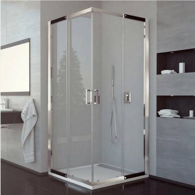 Будкрам купити  Valea Душова кабіна, кутовий вхід,білий/прозоре скло