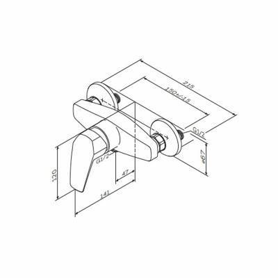 Будкрам купить Gem Смеситель для душа, хром Gem Смеситель для душа, хром 2