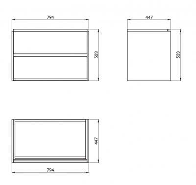Будкрам купить CREA Тумба для раковины CREA 80 белый CREA Тумба для раковины CREA 80 белый 2