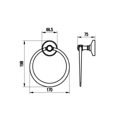 Будкрам купить MILANO Держатель-кольцо для полотенца MILANO Держатель-кольцо для полотенца 2