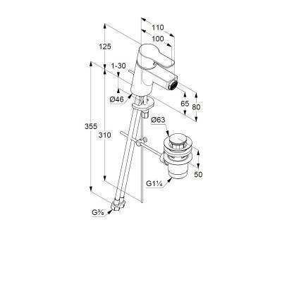 Будкрам купити Pure&Easy Змішувач д/біде з д/к Pure&Easy Змішувач д/біде з д/к 2