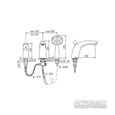 Будкрам купить New Vienda Смеситель для ванны 3-отв. New Vienda Смеситель для ванны 3-отв. 2