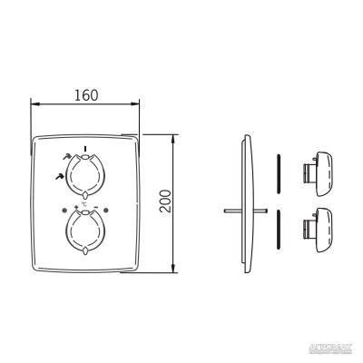 Будкрам купить OPTIMA Внешняя часть термостата для душа OPTIMA Внешняя часть термостата для душа 2