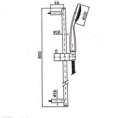 Будкрам купити Brim Комплект душовий настінний зі штангою 800мм, ручним душем  Z94743 та шлангом 1500мм, хром Brim Комплект душовий настінний зі штангою 800мм, ручним душем  Z94743 та шлангом 1500мм, хром 2