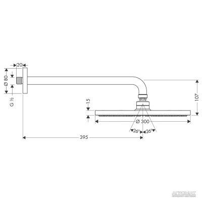 Будкрам купити Raindance S 300 Air 1jet Верхній душ Raindance S 300 Air 1jet Верхній душ 2