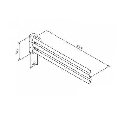 Будкрам купить Gem, Тройная вешалка-вертушка для полотенец Gem, Тройная вешалка-вертушка для полотенец 2