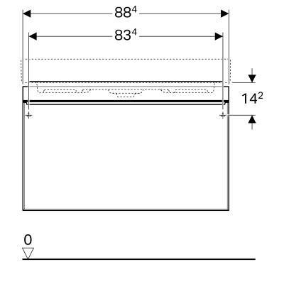 Будкрам купити Citterio Тумба під умивальник 90 см, з 1 висув.ящиком, корпус: світл.дуб; фасад: скляна панель сіро-коричневого кольору Citterio Тумба під умивальник 90 см, з 1 висув.ящиком, корпус: світл.дуб; фасад: скляна панель сіро-коричневого кольору 2