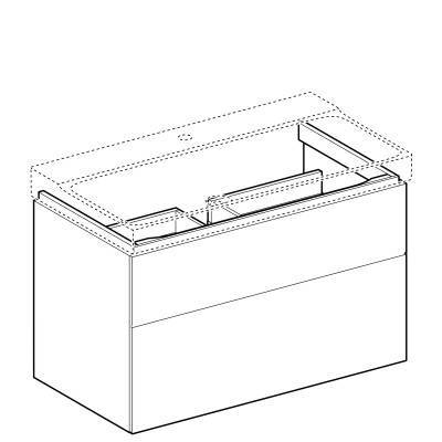 Будкрам купити Geberit Xeno2 Тумба для умивальника 90 см, з двома висувними ящиками: білий, глянсове покриття Geberit Xeno2 Тумба для умивальника 90 см, з двома висувними ящиками: білий, глянсове покриття 2