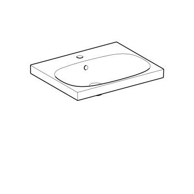 Будкрам купить Geberit Acanto Умывальник 60см с отверстием, с переливом, белый Geberit Acanto Умывальник 60см с отверстием, с переливом, белый 2