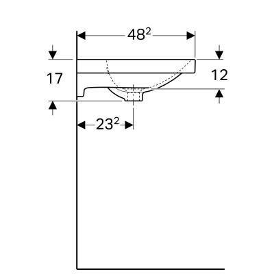 Будкрам купить Geberit Acanto Умывальник 60см с отверстием, с переливом, белый Geberit Acanto Умывальник 60см с отверстием, с переливом, белый 4