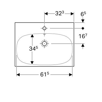 Будкрам купить Geberit Acanto Умывальник 65см, с отверстием, с переливом, белый Geberit Acanto Умывальник 65см, с отверстием, с переливом, белый 3