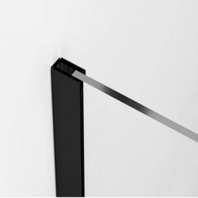 Будкрам купити BlackLine WALK-IN EASY душова фіксована перегородка, скло прозоре, проф.чорний мат BlackLine WALK-IN EASY душова фіксована перегородка, скло прозоре, проф.чорний мат 5