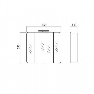 Будкрам купити РОМА Дзеркальна шафка-85 РОМА Дзеркальна шафка-85 5