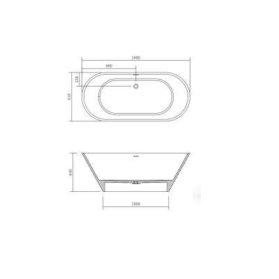 Будкрам купить UP Ванна отдельностоящая из искусственного камня, белый матовый цвет, 1800x810x640 мм UP Ванна отдельностоящая из искусственного камня, белый матовый цвет, 1800x810x640 мм 2