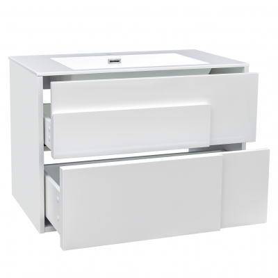 Будкрам купити CITY Тумба 80 з раковиною, білий глянцевий колір  (2пак) CITY Тумба 80 з раковиною, білий глянцевий колір  (2пак) 3