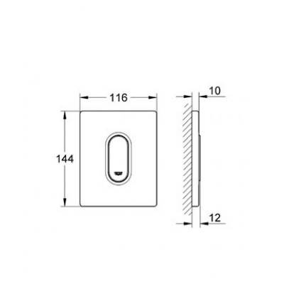 Будкрам купити Arena Cosmopolitan Клавіша для уриналу, хром Arena Cosmopolitan Клавіша для уриналу, хром 2