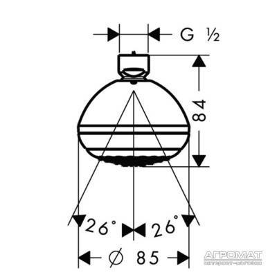 Будкрам купити Crometta-85 Green Верхній душ Crometta-85 Green Верхній душ 2