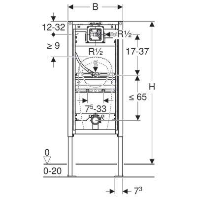 Будкрам купить  DuofixBasic рама для уринала с розпилюючою форсункой, высота 112-130см  DuofixBasic рама для уринала с розпилюючою форсункой, высота 112-130см 3