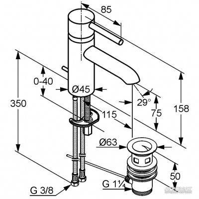 Будкрам купити Bozz Змішувач д/раковини з дон. клап, хром Bozz Змішувач д/раковини з дон. клап, хром 4