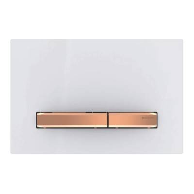 Будкрам купити Sigma 50 Клавіша змиву, подвійний змив, колір  червоне золото, оздоблення білий пластик