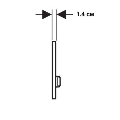 Будкрам купити Sigma50 Клавіша з подвійним змивом, колір хром, декоративне оздоблення чорний горіх Sigma50 Клавіша з подвійним змивом, колір хром, декоративне оздоблення чорний горіх 4