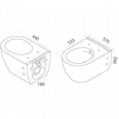 Будкрам купити CITY Унітаз-біде підвісний безобідковий з кришкою Bella Soft-Close CITY Унітаз-біде підвісний безобідковий з кришкою Bella Soft-Close 7
