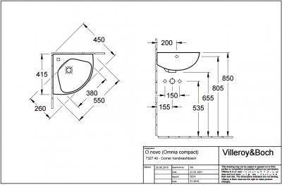 Будкрам купити (7K274001) OMNIA/O.NOVO Раковина 1 отв. (7K274001) OMNIA/O.NOVO Раковина 1 отв. 2