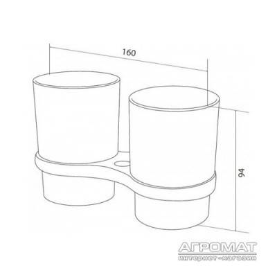 Будкрам купить Bourgeois 2 стакана с настенным держателем Bourgeois 2 стакана с настенным держателем 2