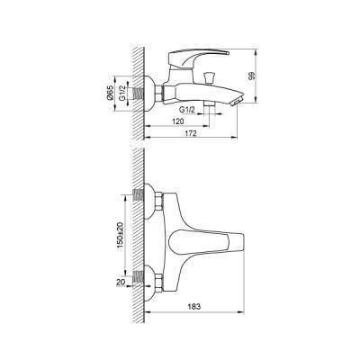 Будкрам купить COMFORT Смеситель для ванны COMFORT Смеситель для ванны 2