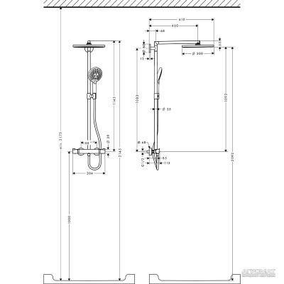 Будкрам купить Raindance Select Showerpipe 300 Душевая система для душа Raindance Select Showerpipe 300 Душевая система для душа 2