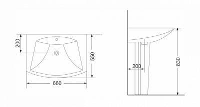 Будкрам купити COMFORT Раковина 660x550x255 COMFORT Раковина 660x550x255 2