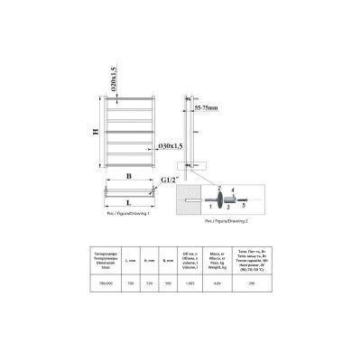 Будкрам купить COUNTRY Полотенцесушитель 700х500, коррозионностойкая сталь COUNTRY Полотенцесушитель 700х500, коррозионностойкая сталь 2
