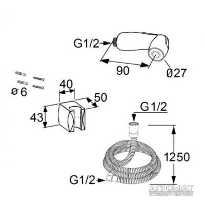 Будкрам купити Bozz Душовий набір "бідетта" Bozz Душовий набір "бідетта" 2