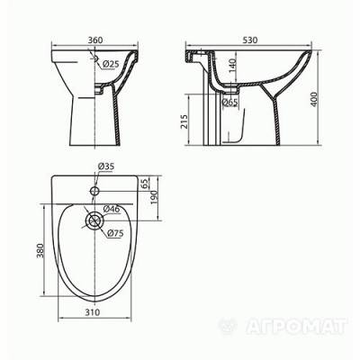 Будкрам купити RUNA Біде підлогове RUNA Біде підлогове 3