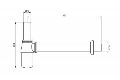Будкрам купить Сифон для раковины, бронза Сифон для раковины, бронза 2