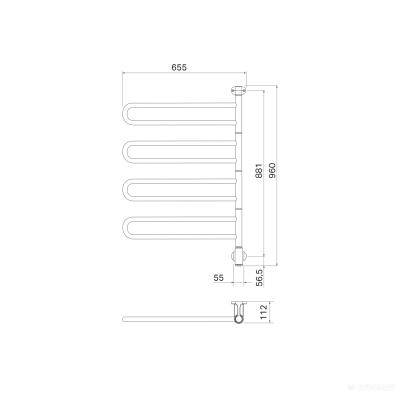Будкрам купить Flex U 4/650 полотенцесушитель , хром Flex U 4/650 полотенцесушитель , хром 2