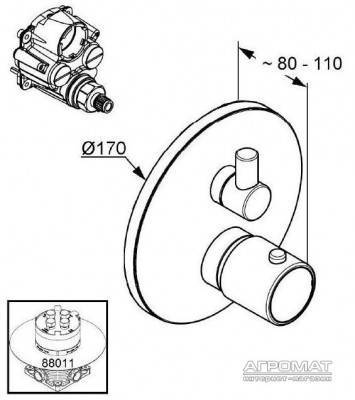 Будкрам купити O-Cean/Zenta Зовнішня частина термостата д/ванни O-Cean/Zenta Зовнішня частина термостата д/ванни 2