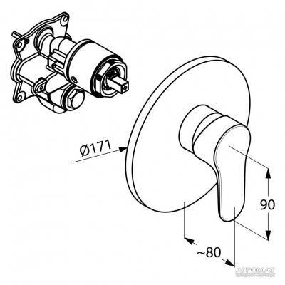 Будкрам купити Objekta Зовнішня частина змішувача д/душа Objekta Зовнішня частина змішувача д/душа 2