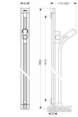 Будкрам купить Raindance Душевая штанга держатель unica's Raindance Душевая штанга держатель unica's 2