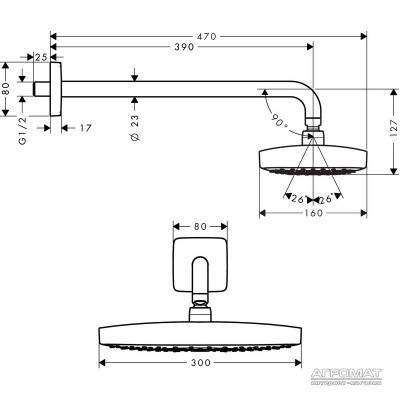 Будкрам купити Raindance Select E 300 2jet Верхній душ Raindance Select E 300 2jet Верхній душ 3