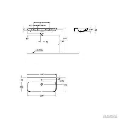 Будкрам купить Умывальник myDay 1000х480мм без перелива Умывальник myDay 1000х480мм без перелива 2