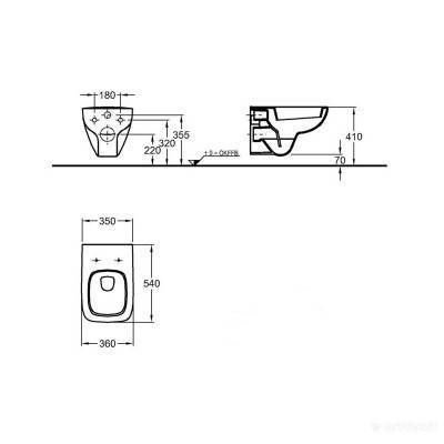 Будкрам купить Renova Plan Унитаз подв.3/4, 5 л, 540мм, белый Renova Plan Унитаз подв.3/4, 5 л, 540мм, белый 2